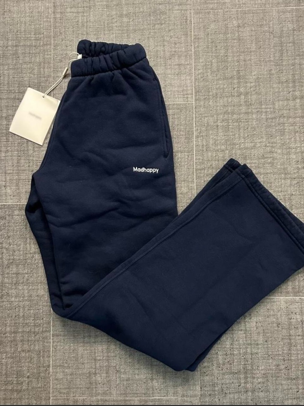 Madhappy Classics Fleece Straight Sweatpants in navy